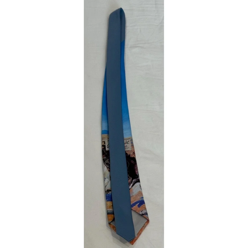Vintage Tru-West Frederic Remington Dash for Timber Cowboy Horse Necktie